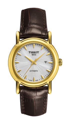 Tissot Carson Automatic 29.7 Yellow Gold / Silver / Strap
